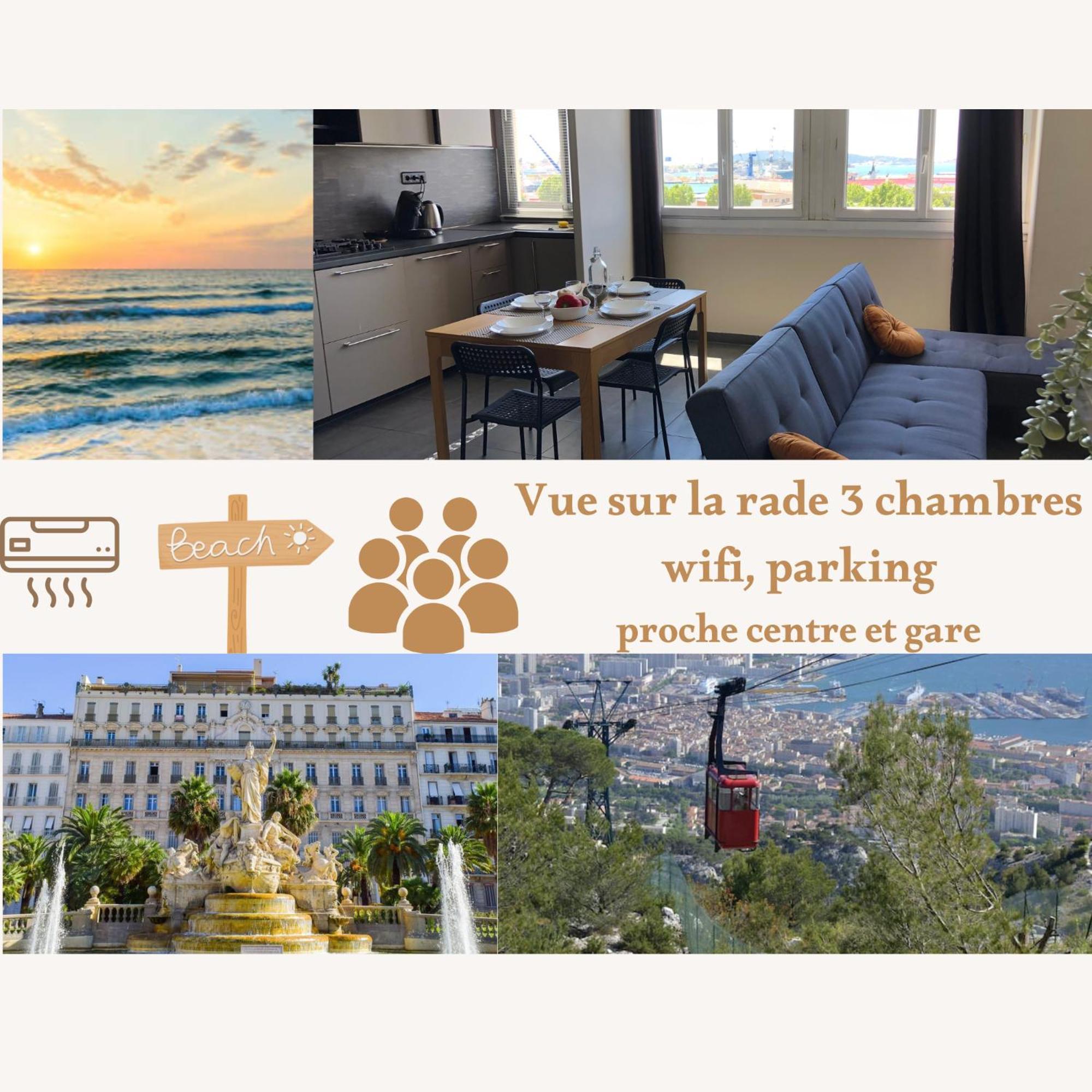 Tout Confort Toulon Centre Appartement 3 Chambres, Vue Sur La Rade المظهر الخارجي الصورة